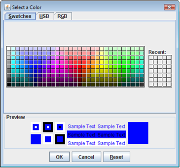 Color Chooser Windows