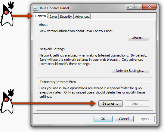 Clear Java Cache One