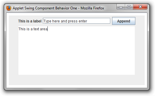 Firefox Swing Compoent Behavior One