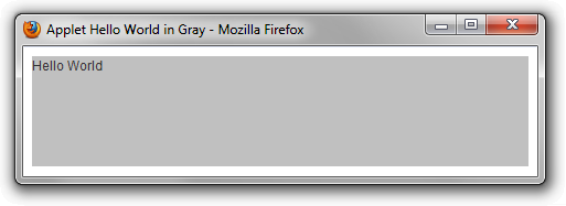 Firefox Hello World in Gray