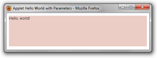 Firefox Hello World with Parameters