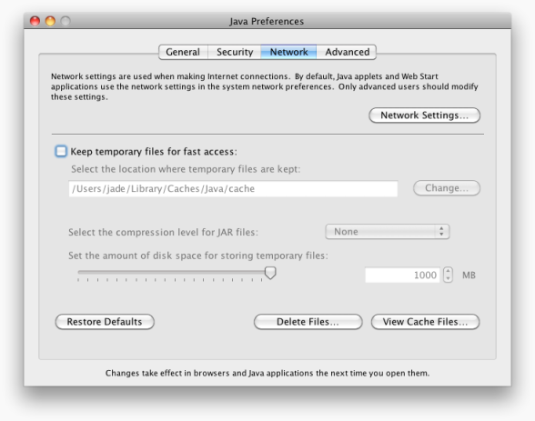 Mac Java Preferences Network