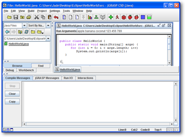 jgrasp-args-2
